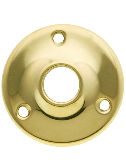 2 1/4 inch Pressed Brass Rosette With 5/8 inch Collar in Unlacquered Brass.